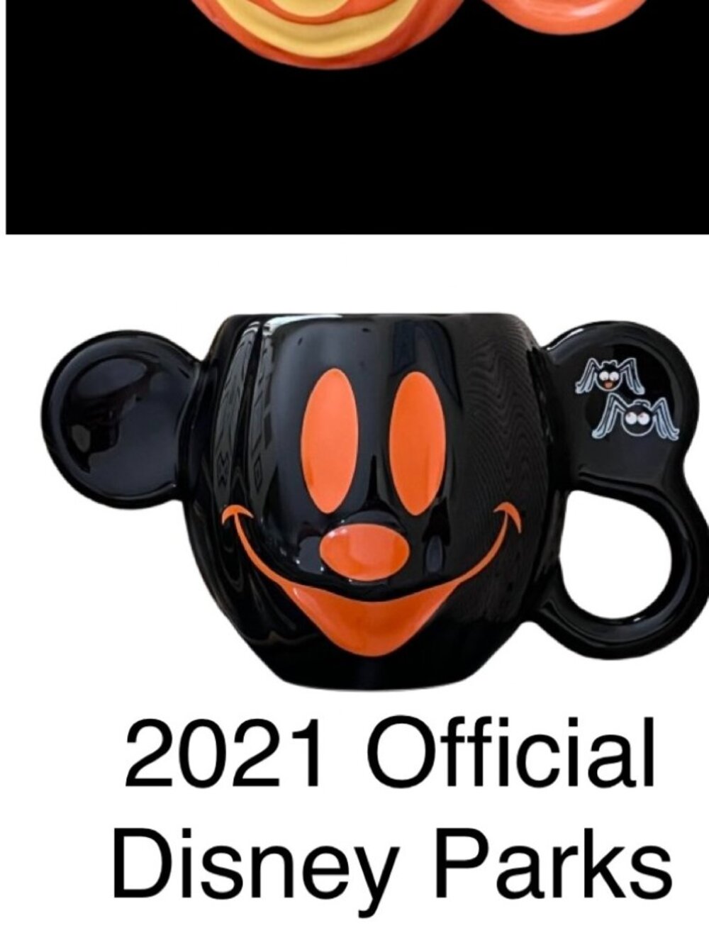 2021 Official Disney Parks Halloween Mickey Pumpkin Stacked Mug Set